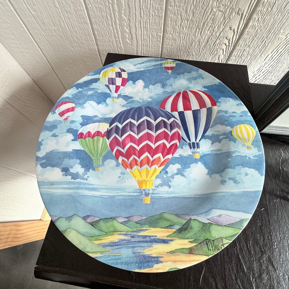 Paul Brent Sakura‎ Evolution Hot Air Balloon 15.5” Serving Plate